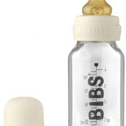 BIBS Baby Glass Bottle Complete Set Latex 110ml Ivory Ivory