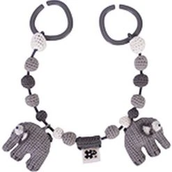 Sebra H&aelig;klet Barnevognsk&aelig;de, Elefanten Fanto, Classic Grey