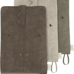 Konges Sl&oslash;jd 3 PACK WASH CLOTH ANIMAL DINO