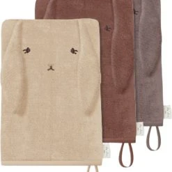 Konges Sl&oslash;jd 3 PACK WASH CLOTH ANIMAL BUNNY