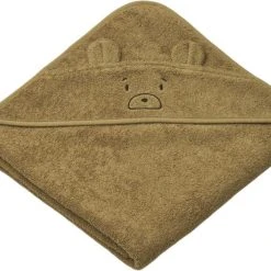 Liewood Augusta Hooded Towel Mr Bear Golden Caramel