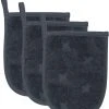 M&uuml;sli By Green Cotton Bath Gloves 3-PACK Midnight
