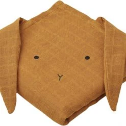 Liewood Hannah Muslin Cloth Rabbit 2 Pack Rabbit Mustard