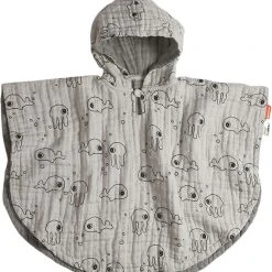 Done By Deer Bade Poncho, Sea Friends Grå