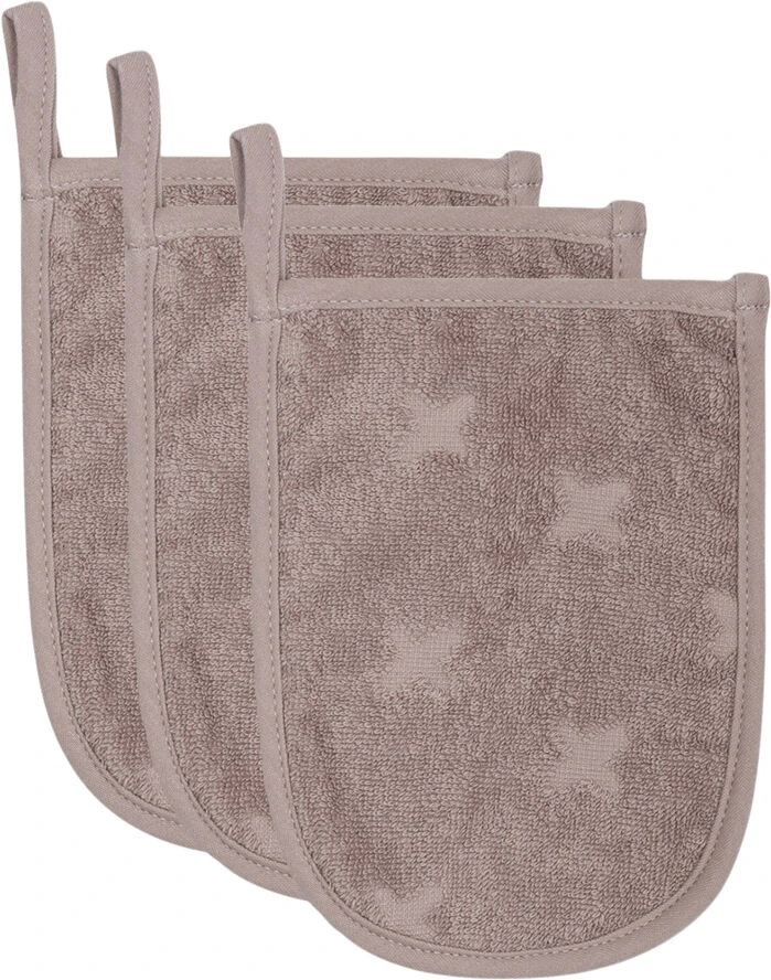 Müsli By Green Cotton Bath Gloves 3-PACK Rose Wood 3 Müsli By Green Cotton Bath Gloves 3-PACK Rose Wood