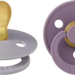 BIBS Colour 2 PACK Latex Size 1 Symmetrical Fossil Grey/Mauv Fossil Grey/Mauve