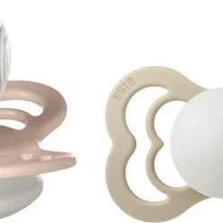 BIBS Supreme 2 PACK Silicone Size 2 Blush NIGHT/Vanilla NIGH Blush NIGHT / Vanilla NIGHT