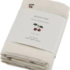Ergobaby store 2 Konges Sløjd 3 PACK MUSLIN CLOTH CHERRY