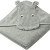 Liewood Albert Hooded Towel Hippo Dove Blue