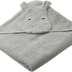 Liewood Augusta Hooded Towel Hippo Dove Blue
